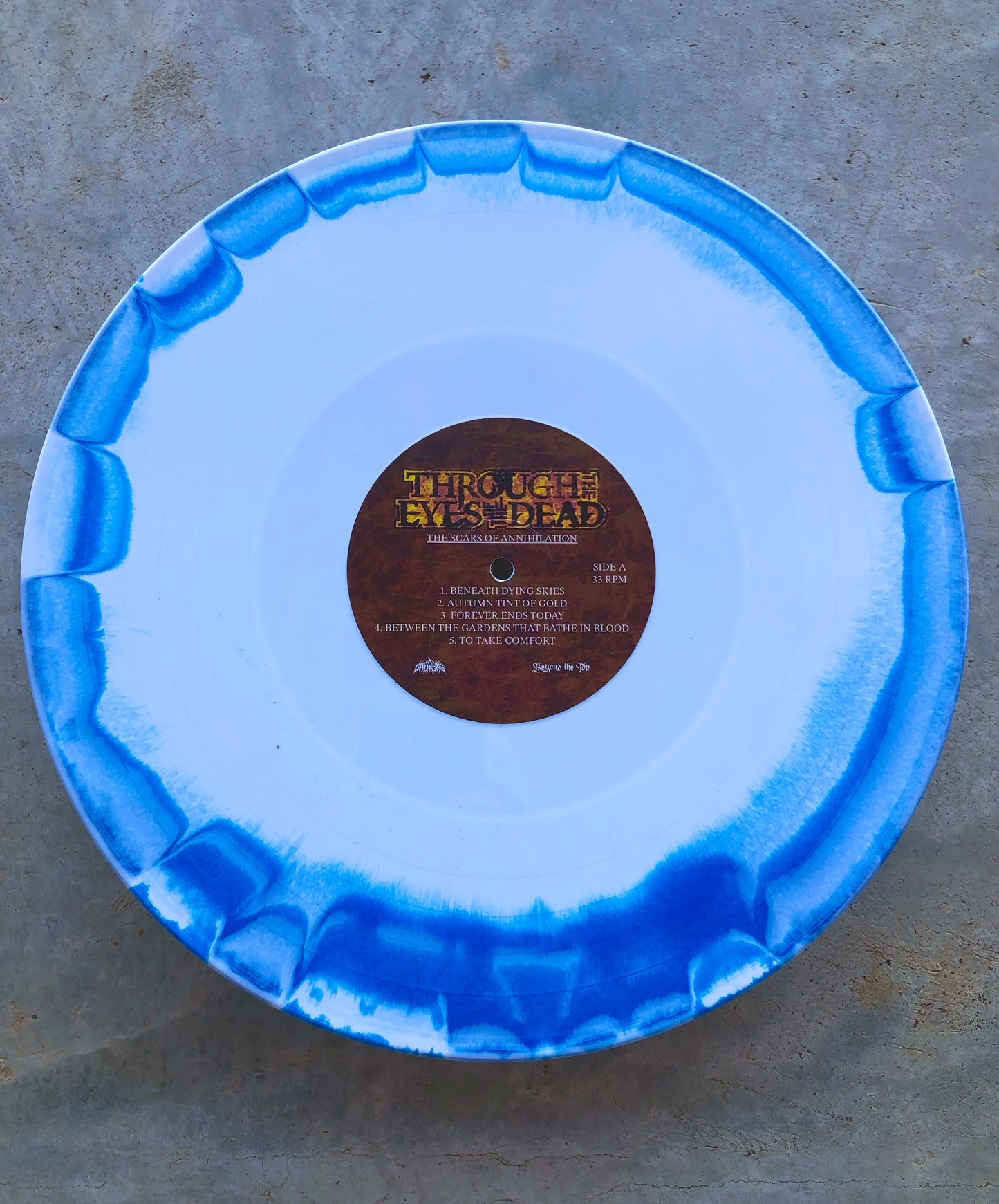 Through the Eyes of the Dead "The Scars of Annihilation" Skepsis Blue Vinyl