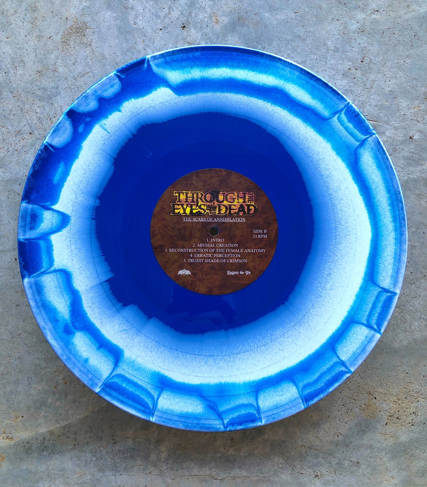 Through the Eyes of the Dead "The Scars of Annihilation" Skepsis Blue Vinyl