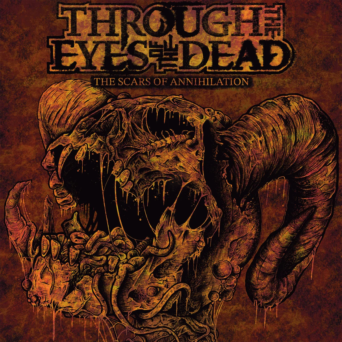 Through the Eyes of the Dead "The Scars of Annihilation" Skepsis Blue Vinyl