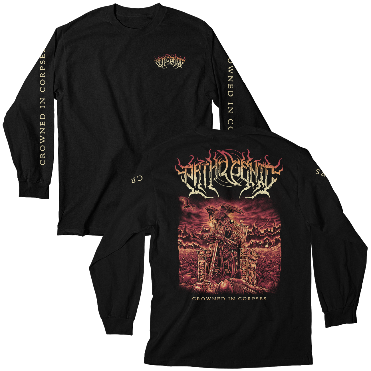 Pathogenic "Crowned In Corpses" Long Sleeve Shirt